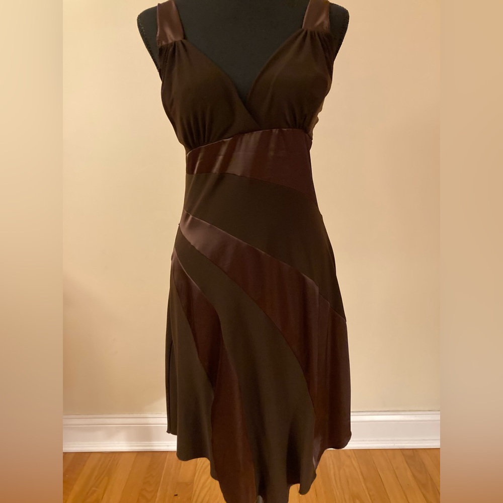 Brown two tone party dress size juniors L